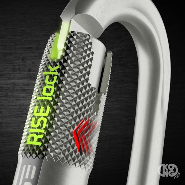 KONG OVALONE CARBON RISE LOCK Steel Carabiner 2