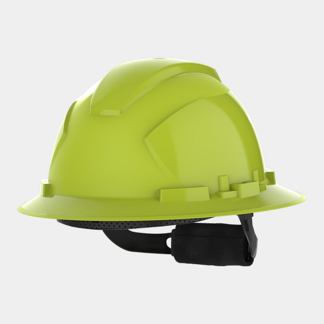 HexArmor Ceros® XP300E Non-Vented Full-Brim Safety Helmet (Grey, One Helmet)