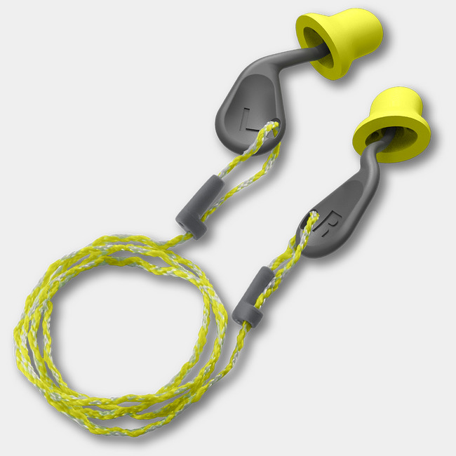 HexArmor simpleFit Disposable Guided Earplugs with Cord – Box of 48 Pairs or Case of 480 Pairs