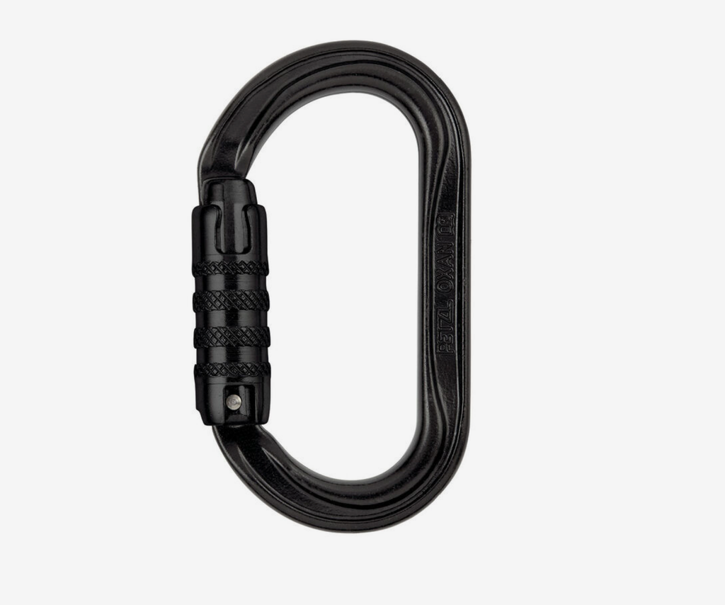 Petzl OXAN H-Frame Steel Oval Carabiner – TRIACT-LOCK – Black