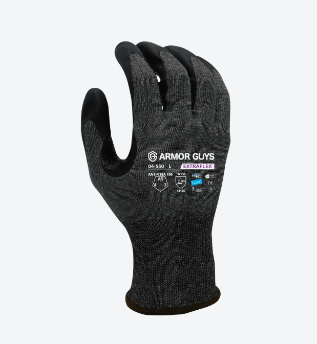 Armor Guys Extraflex 04-550 A5 Cut Resistant High-Dexterity Work Gloves – (12-Pack) (S-M)