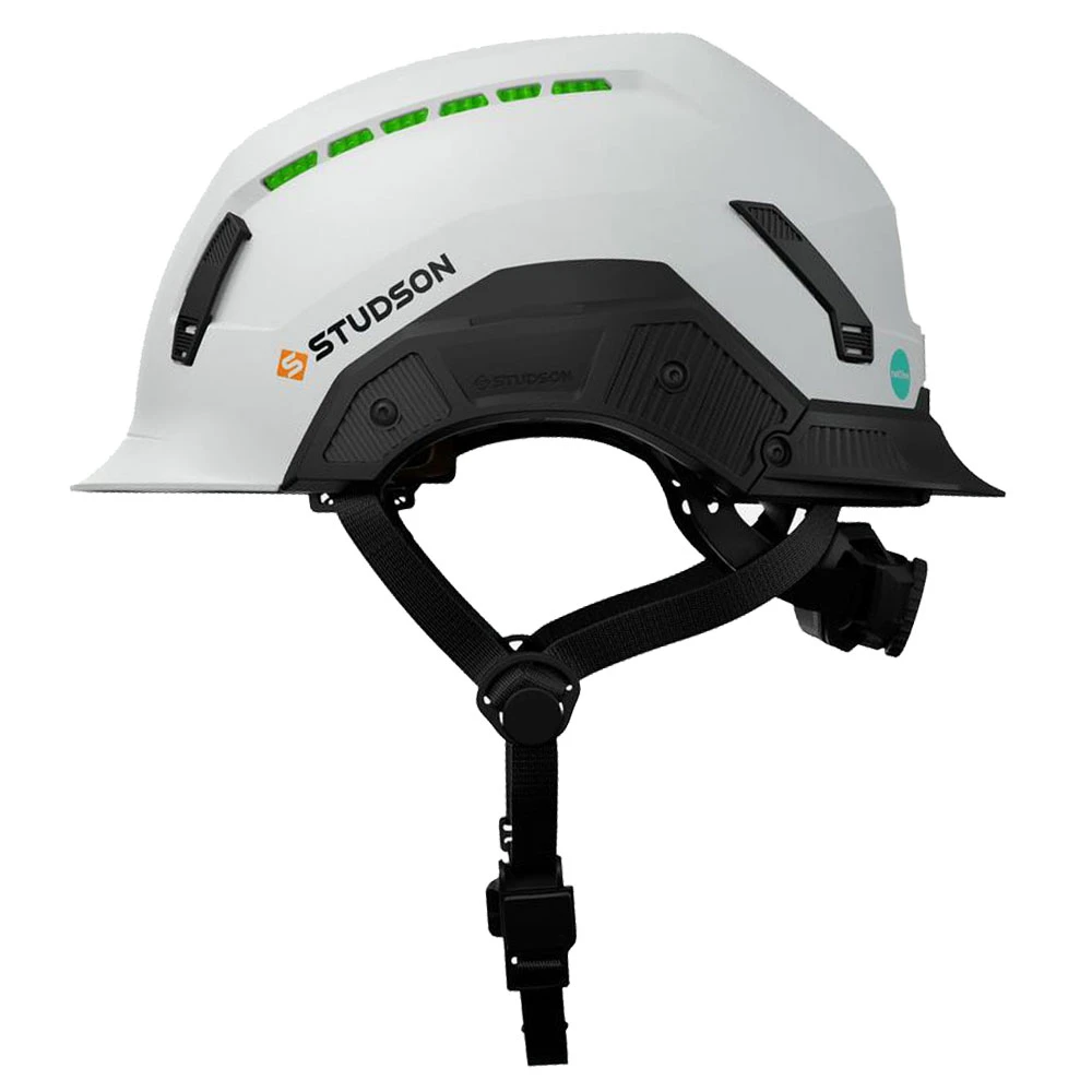 [VO-VSG-SHK-1-SHK1CLACVE-SM] STUDSON SHK-1 Standard-Brim Safety Helmet – White (SHK-1 Class C, Vented, S-M)