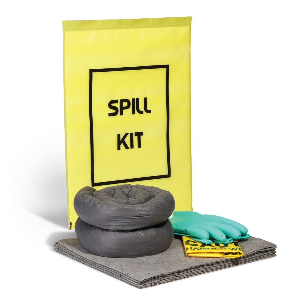 [VO-SPT-SPKU-YTB] SpillTech Universal Spill Kit | Grab-and-Go Bag | Absorbs 3.7 gal