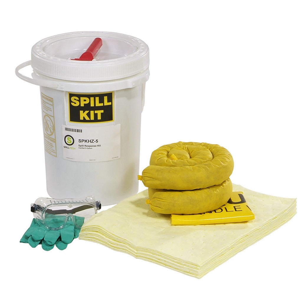 SpillTech HazMat 5-Gallon Spill Kit | Absorbs 4.6 gal