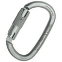 KONG OVALONE CARBON RISE LOCK Steel Carabiner | 40 kN, Lunar White