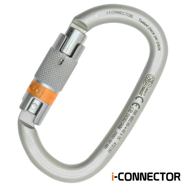 KONG I-OVALONE CARBON AUTO BLOCK Steel Carabiner | NFC Chip, 40 kN