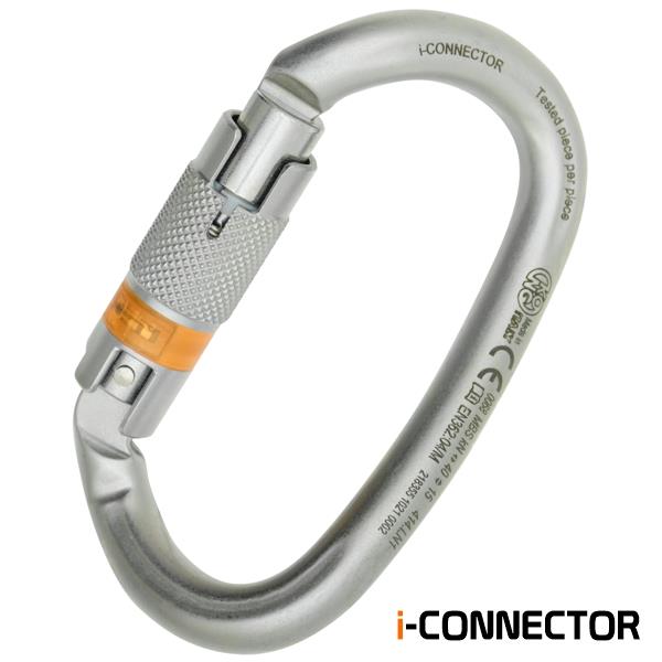 KONG I-OVALONE DNA AUTO BLOCK Helical Steel Carabiner | NFC Chip, 40 kN