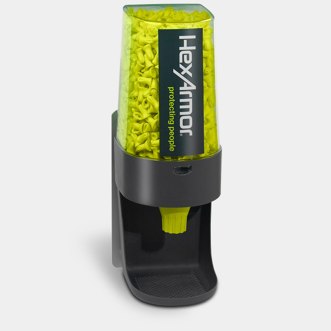 HexArmor Turn2 Refillable Earplug Dispenser – Wall-Mounted / Worksite