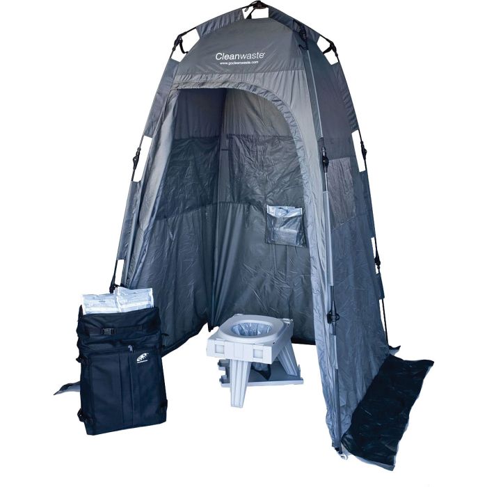 Cleanwaste GO Anywhere Portable Toilet System - All-in-One Field Kit