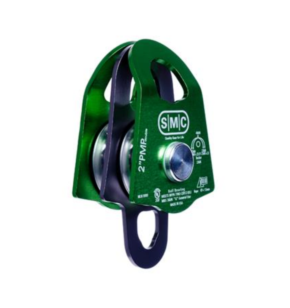 SMC 2″ Double Aluminum Prusik Minding Pulley (Green)