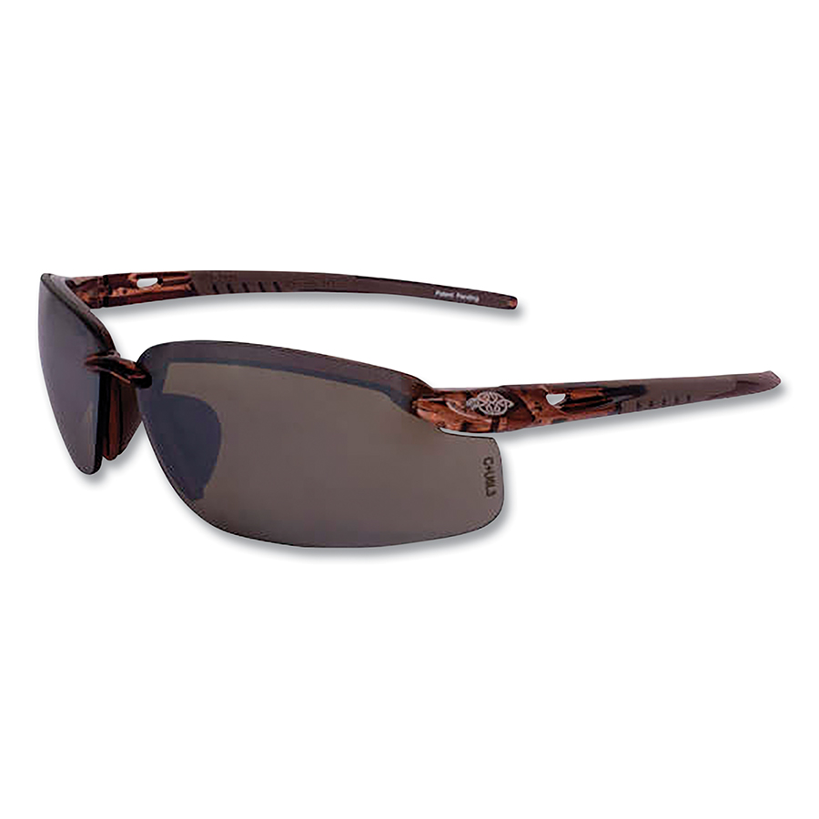 adians Crossfire ES5 Premium Safety Glasses – HD Mirror Lens / Crystal Brown Frame (12 Pairs)
