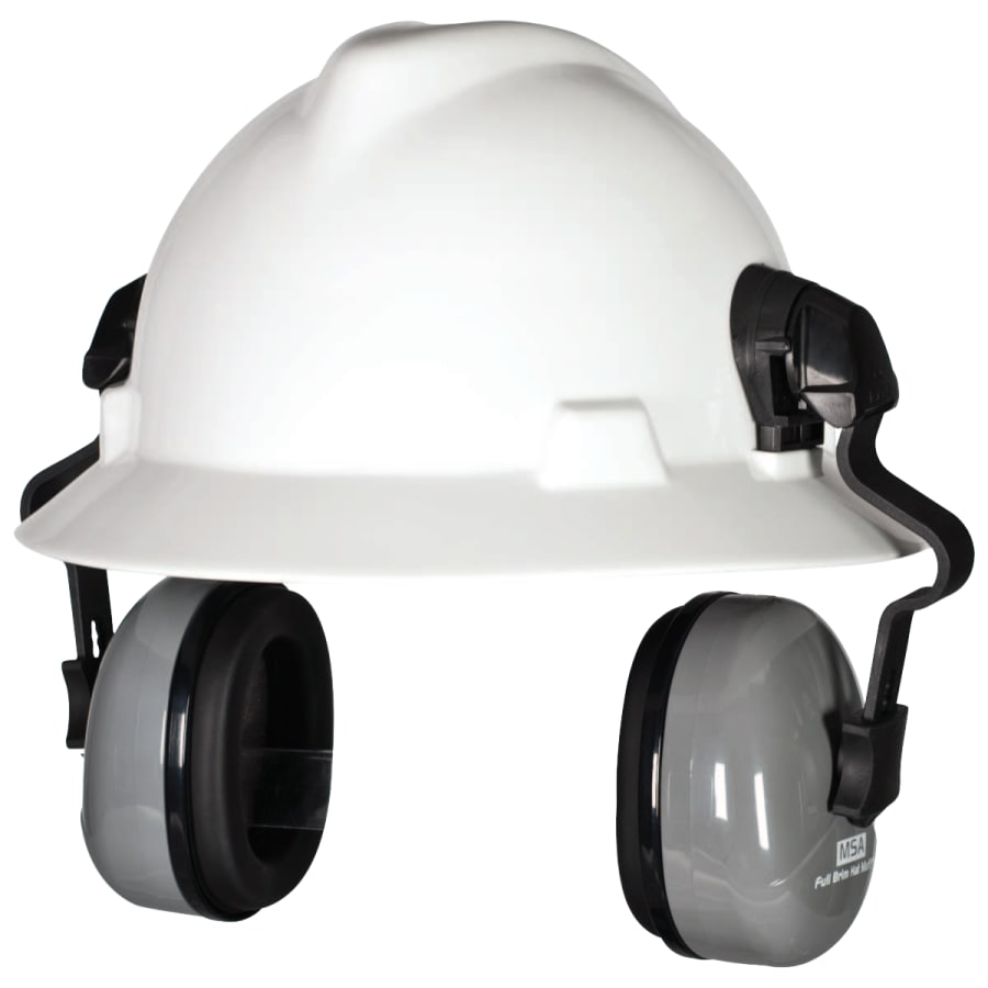 MSA SoundControl SH Cap-Mounted Earmuffs – 25 dB NRR / Gray & Black