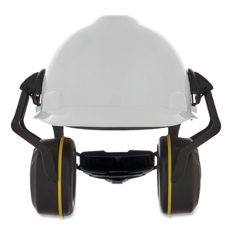 MSA V-Gard Helmet-Mounted Hearing Protection Earmuffs – 27 dB NRR / Black & Yellow