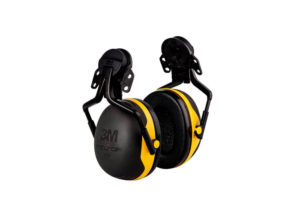 3M PELTOR Hi-Viz Helmet-Mounted Earmuffs – Black / Yellow