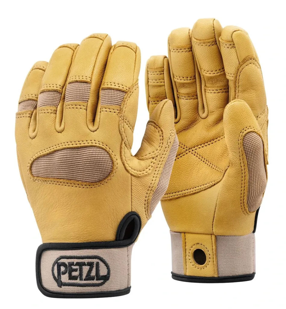 Petzl CORDEX PLUS Belay/Rappel Gloves (Tan, Small)