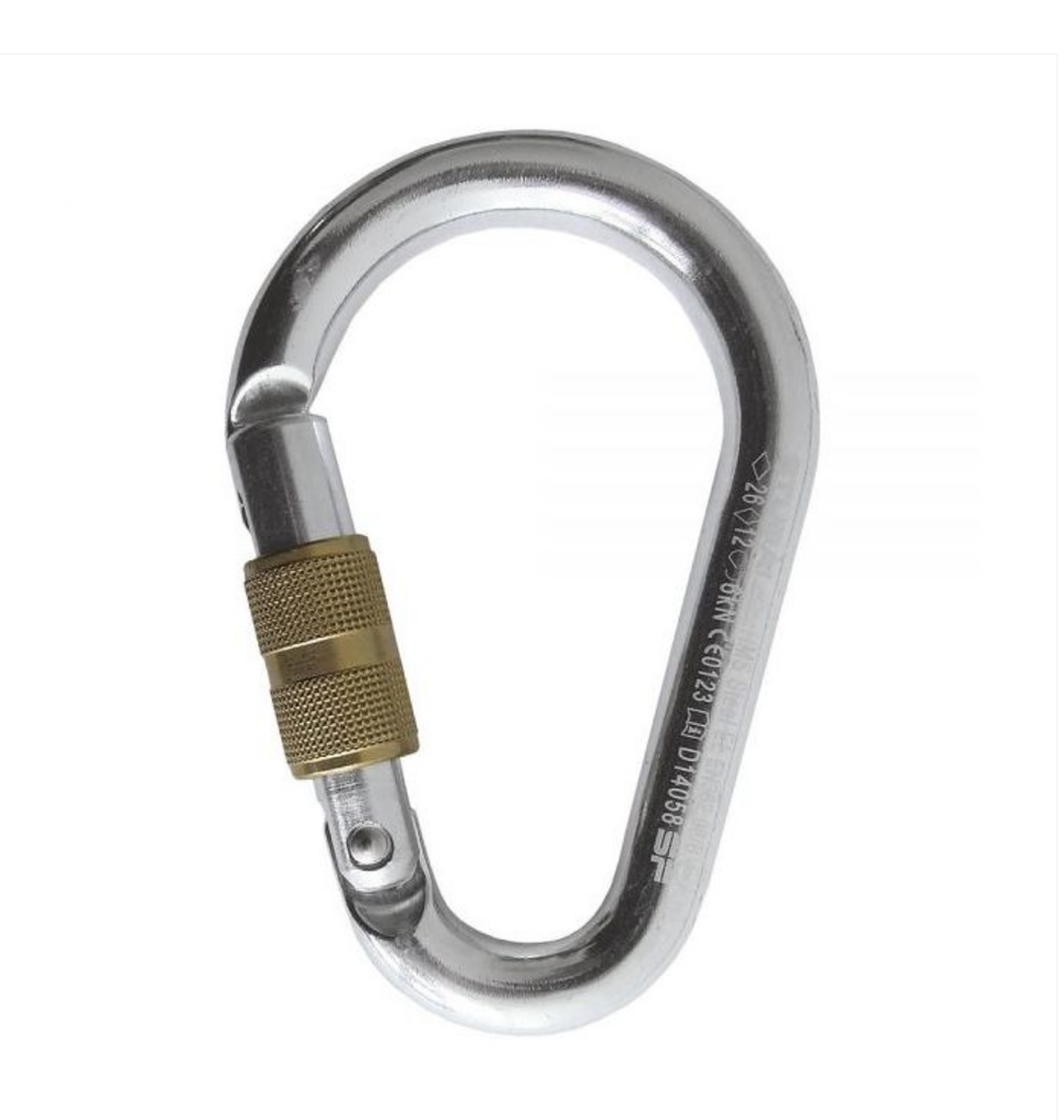 Stubai HMS Steel Screwgate Carabiner with EasyLock
