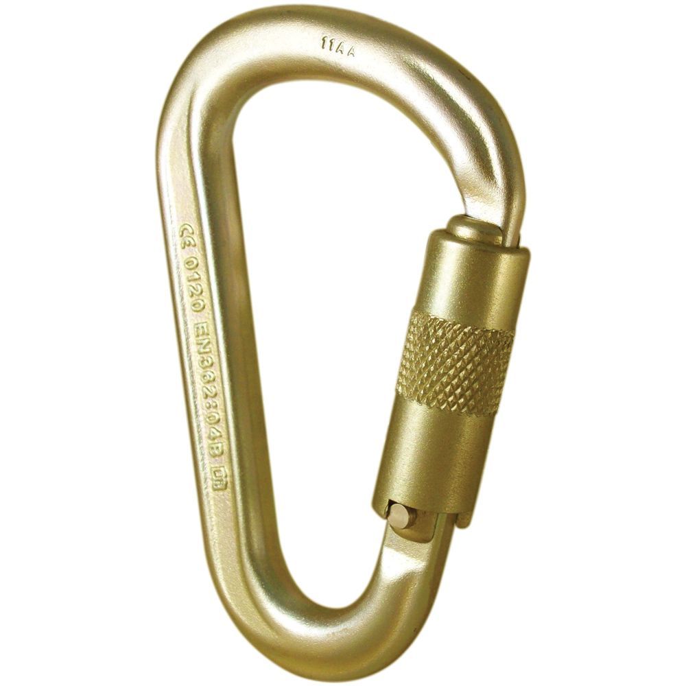 HMS Triple Lock Supersafe ANSI Gate Steel Carabiner, 50 kN