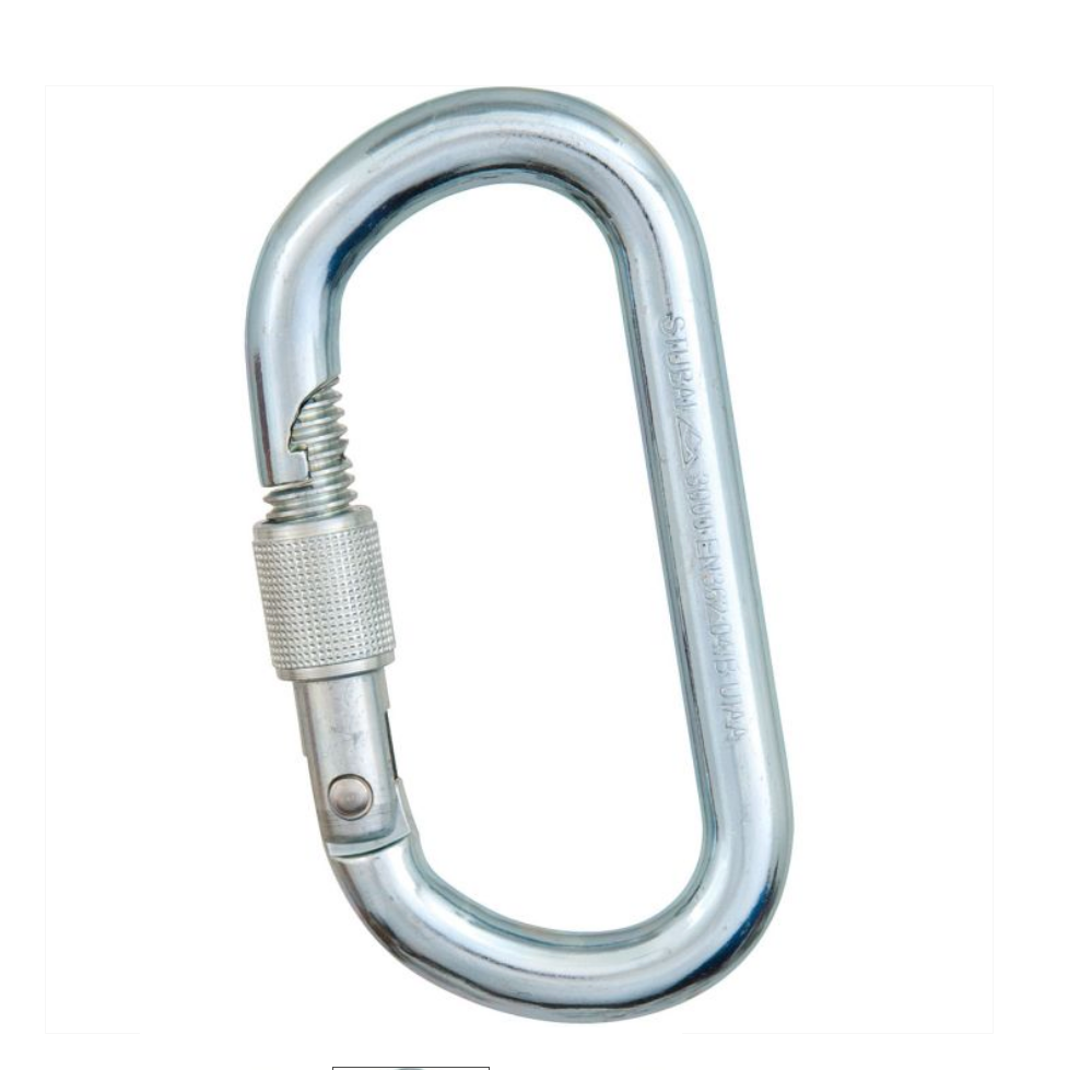 Stubai Oval 40 kN Steel Screwgate Carabiner